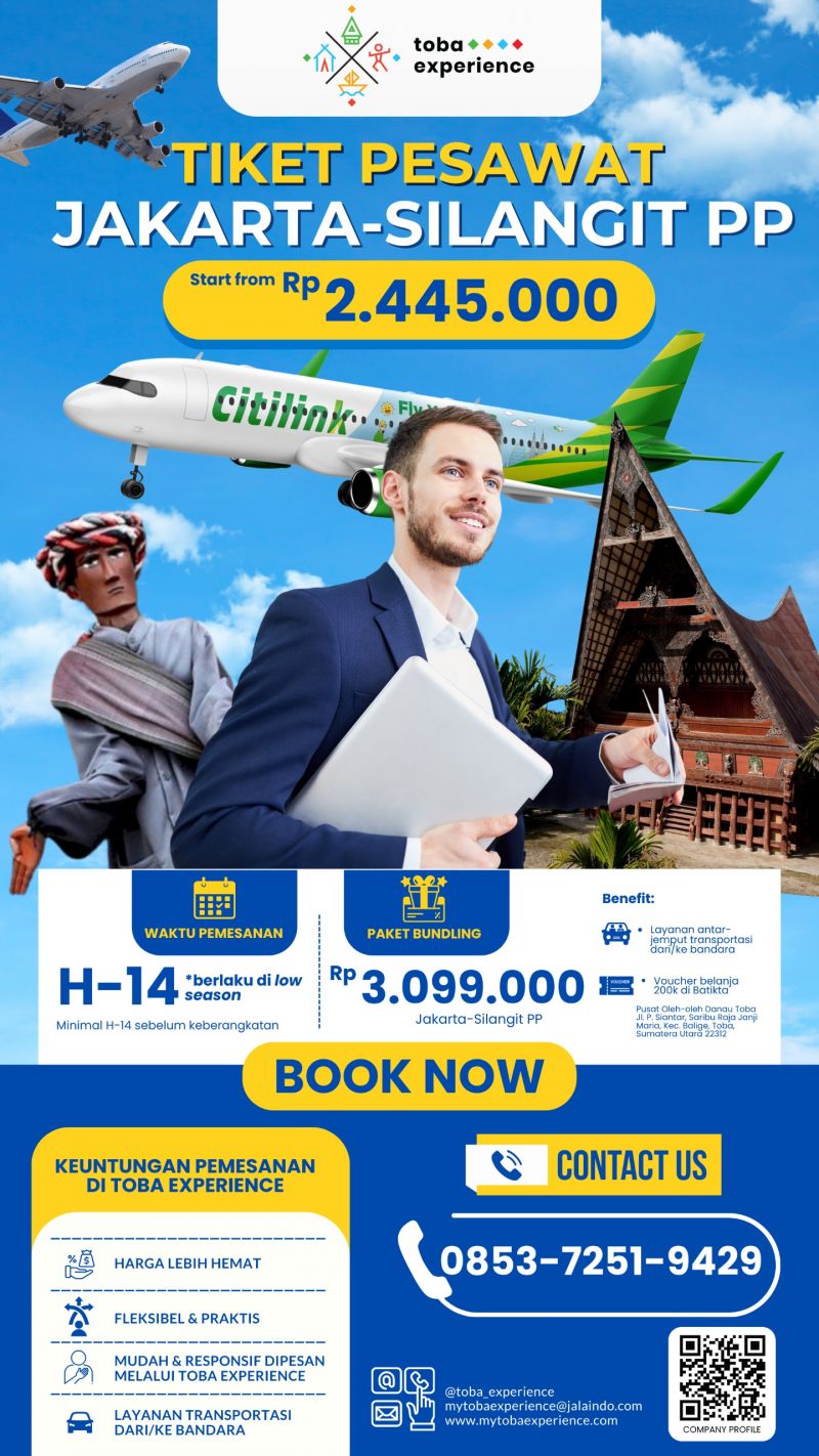 Pemesanan Tiket Citilink Silangit Jakarta Untuk Instansi di Kawasan Danau Toba