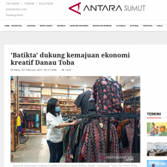 'Batikta' dukung kemajuan ekonomi kreatif Danau Toba - Antara Sumut