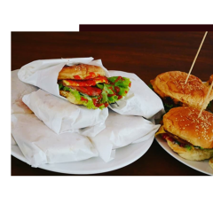 Cobain Tager, Hutanta Burger Crabby Patty-nya Balige