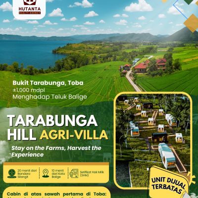 Tarabunga Hill Villa – Agri-Villa Futuristik di Atas Sawah Pertama di Toba