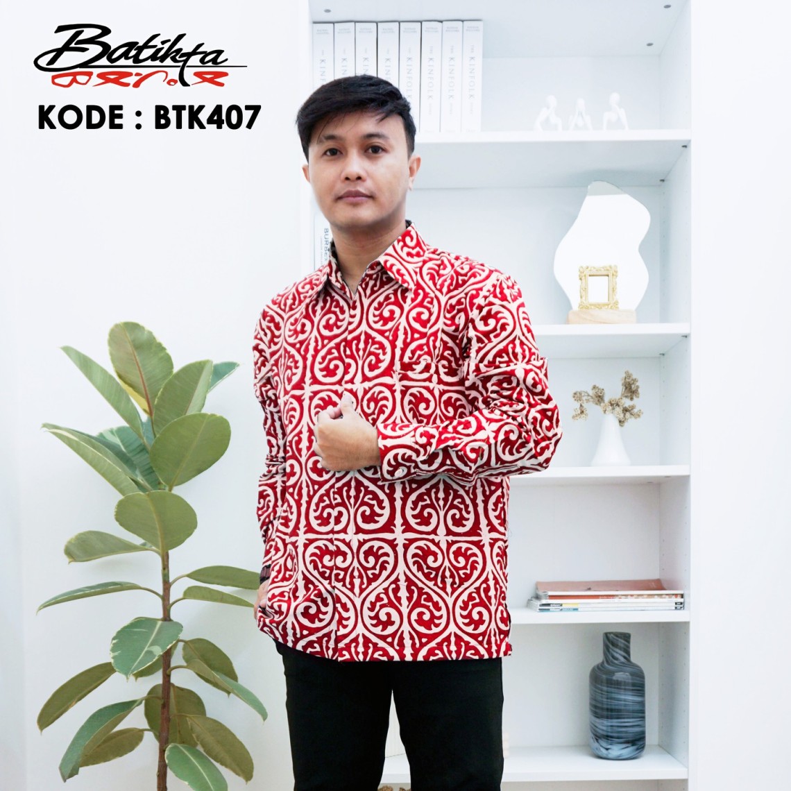 BTK407 Kemeja Batik Motif Gorga Warna Merah Putih profile picture