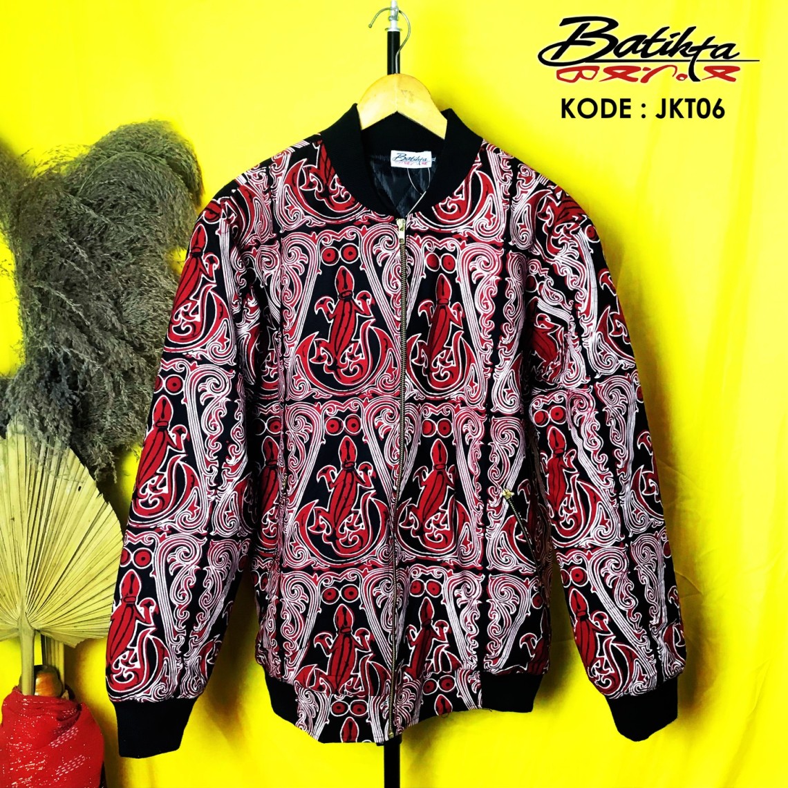 JKT06 Jaket Batik Motif Gorga Boraspati Warna Merah Putih Hitam profile picture