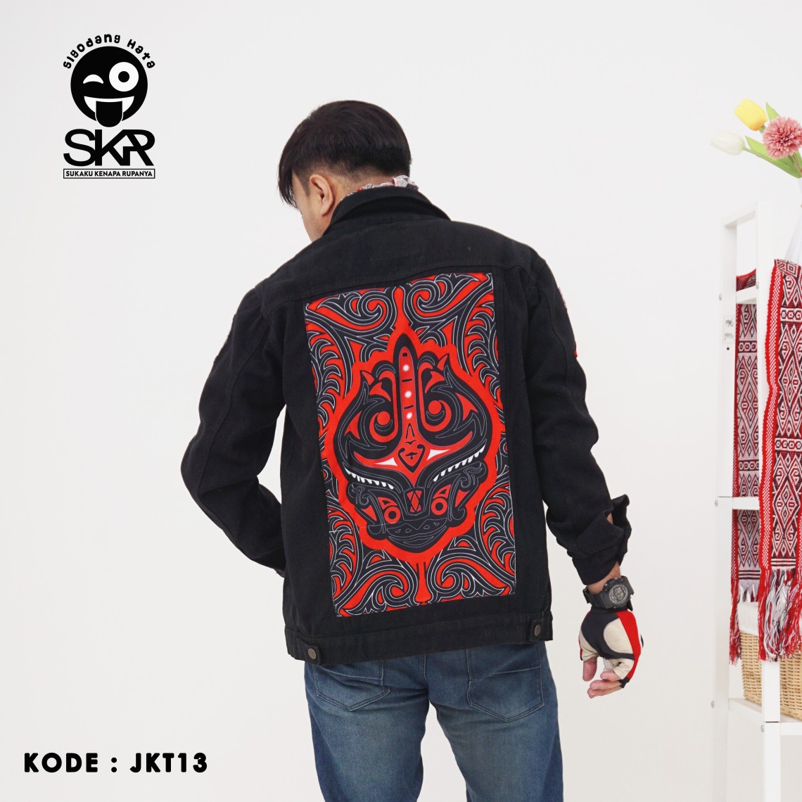 JKT13A Jaket Denim Motif Gorga Jorngom warna Hitam profile picture