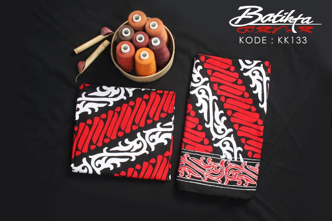 KK133 Kain Batik Motif Gorga Mix Warna Merah Putih Hitam profile picture