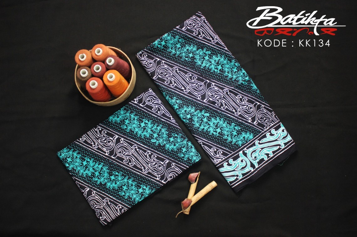 KK134 Kain Batik Motif Gorga Mix Warna Hijau Tosca Putih Hitam profile picture
