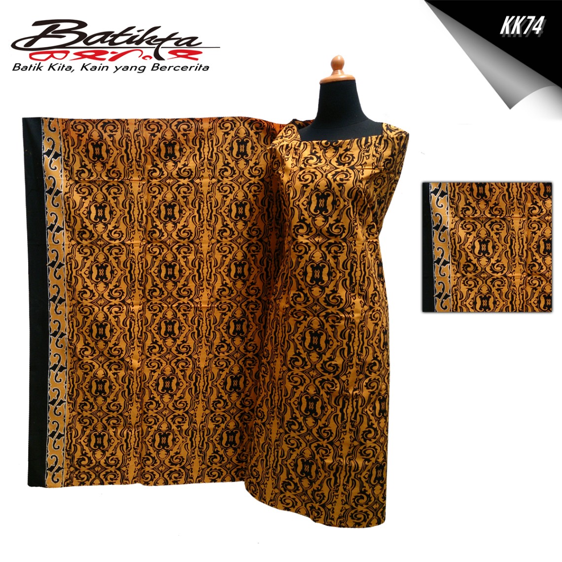 KK74 Kain Batik Motif Gorga Warna Coklat Putih Hitam profile picture