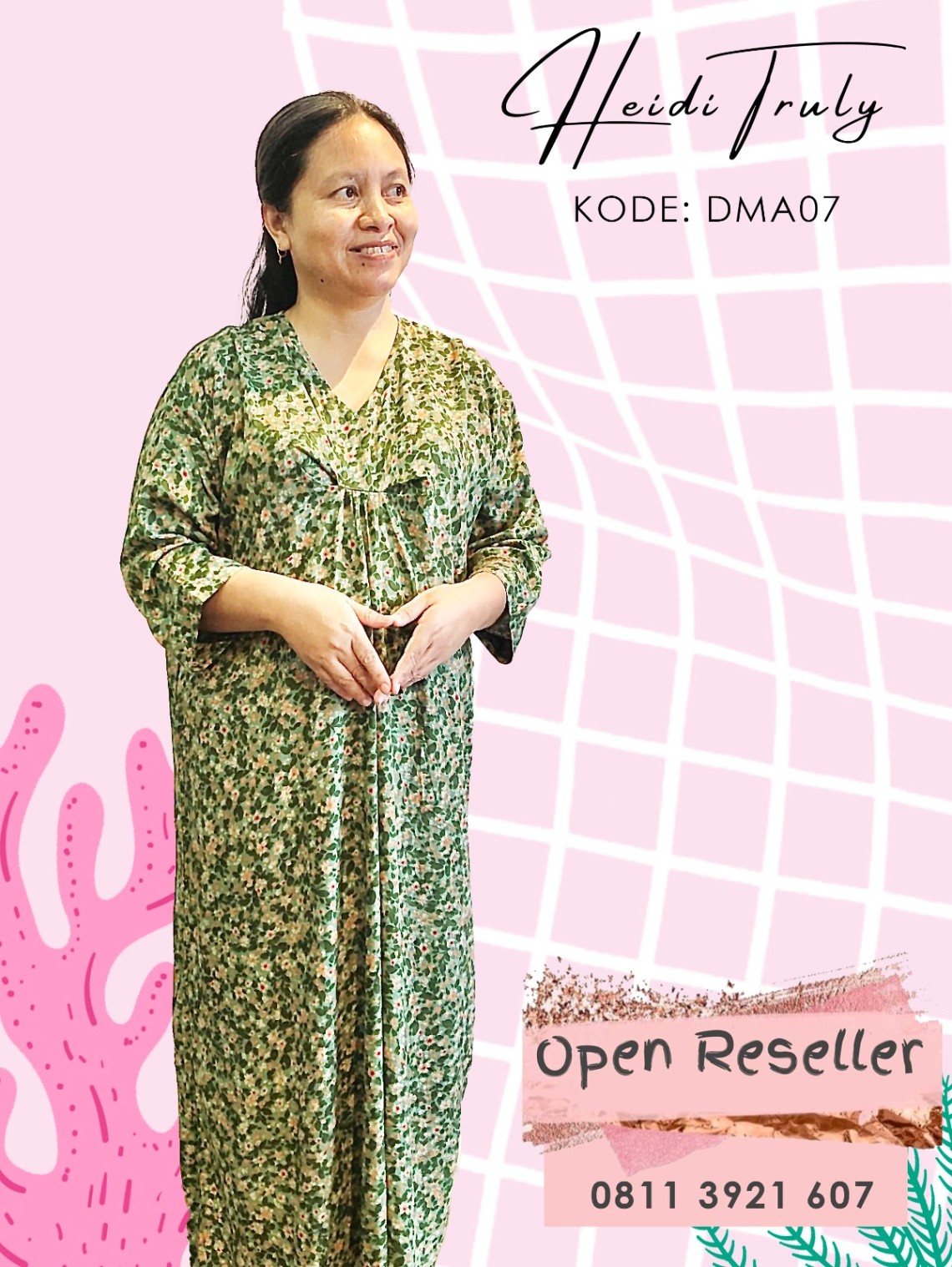 DMA07 Daster Panjang Lengan Panjang Hijau profile picture