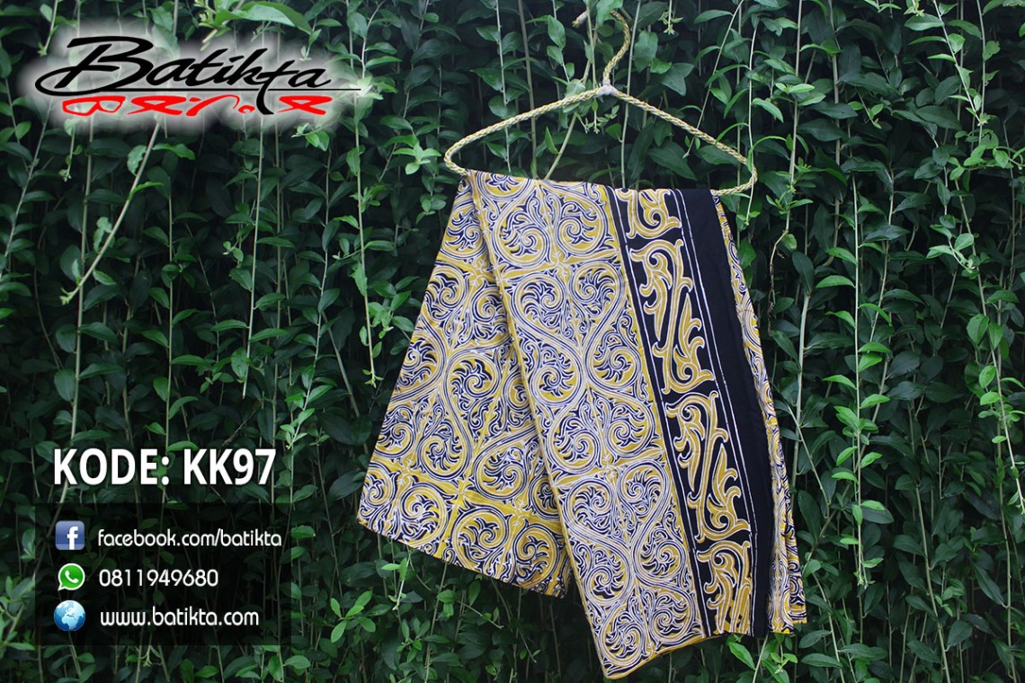 KK97 Kain Batik Motif Gorga Warna Kuning Putih Hitam profile picture