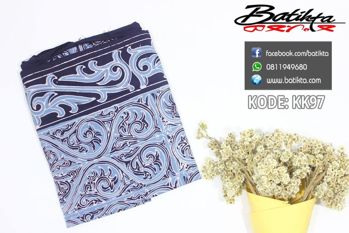 KK97 Kain Batik Motif Gorga Warna Biru Putih Hitam profile picture