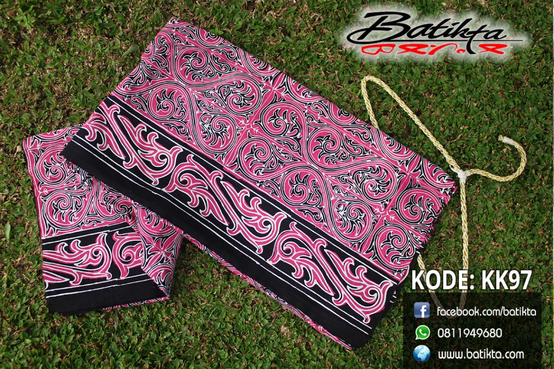 KK97 Kain Batik Motif Gorga Warna Pink Putih Hitam profile picture