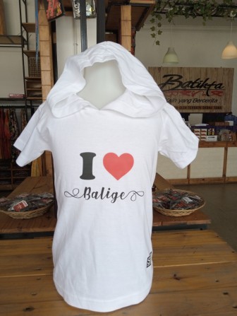 SKR KAOS HOODIE Lengan Pendek I LOVE BALIGE