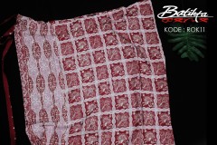 ROK11 Rok Lilit Batik Motif Gorga Mix Warna Ungu Putih