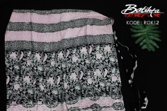 ROK12 Rok Lilit Batik Motif Gorga Mix Warna Pink Putih Hitam