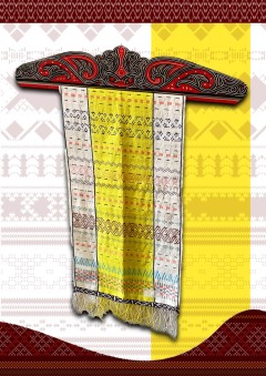 Hande-hande tenun tangan tarutung Putih Kuning H5