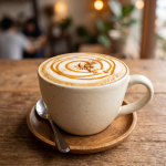 Hot Caramel Coffee Latte
