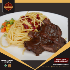 Spaghetti Aglio E Olio Steak