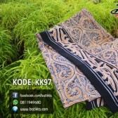 KK97 Kain Batik Motif Gorga Warna Cokelat Muda Putih Hitam