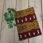 KK86 Kain Batik Motif Gorga Pinar Mombang Warna Kuning Merah Hitam
