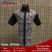 BTK351 HEM Batik Motif Gorga Warna Putih Hitam