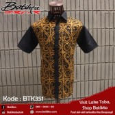 BTK351 HEM Batik Motif Gorga Warna Coklat Hitam