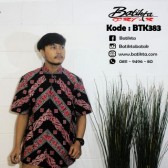 BTK383 HEM Batik Motif Bodat Marsihutuan Warna Hitam Merah Putih