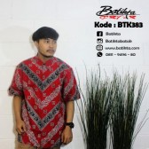BTK383 HEM Batik Motif Bodat Marsihutuan Warna Merah Putih Hitam