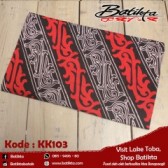 KK103 Kain Batik Motif Gorga Warna Merah Putih Hitam