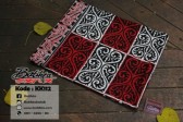 KK112 Kain Batik Motif Gorga Warna Merah Putih Hitam