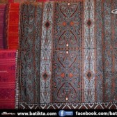 KK80  Kain Batik Motif Gorga Warna Coklat Putih Hitam