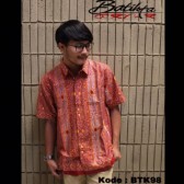 BTK98 HEM Batik Motif Gorga Warna Oranye Marun